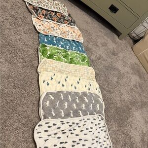 Lot of Copper Pearl burp cloths and bibs